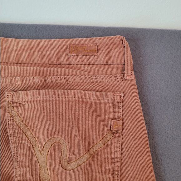 Citizens of Humanity Sienna Corduroy Pants Burnt Orange Rust Sz 31 Slim Straight - Picture 6 of 15